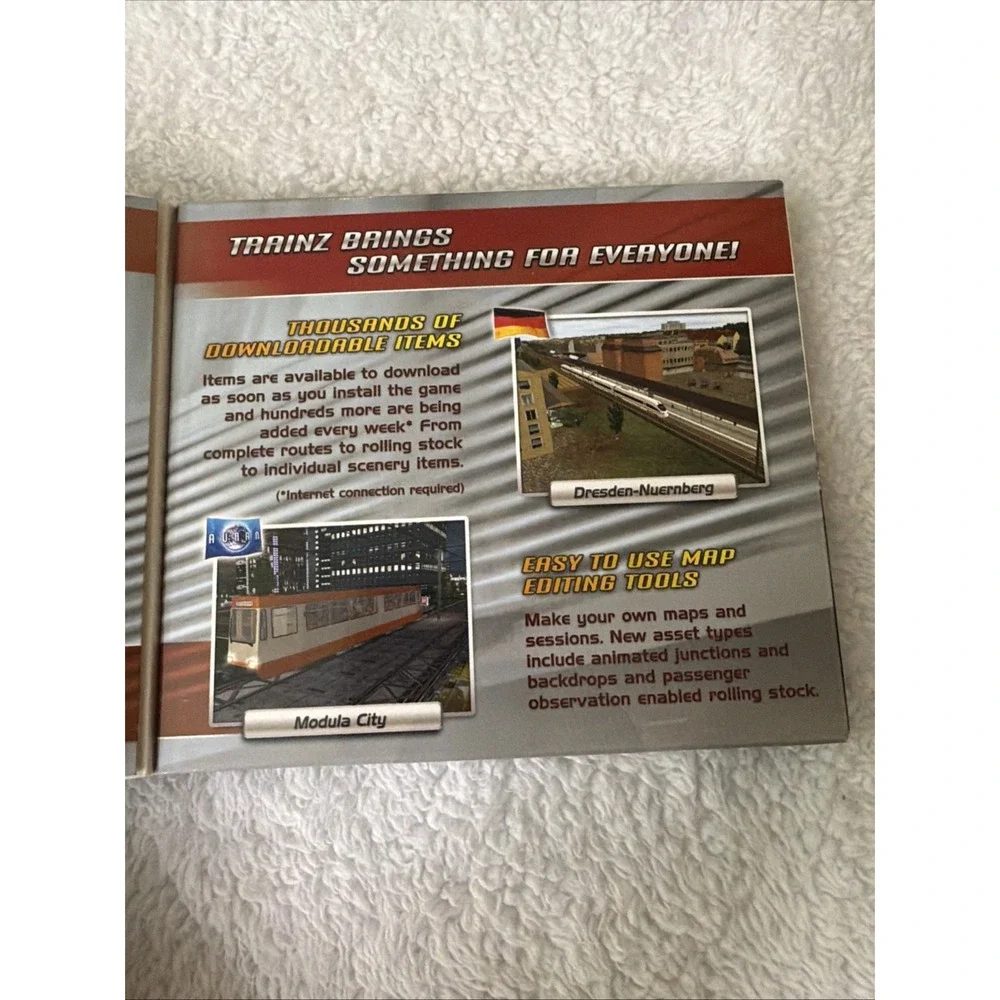 Trainz Railroad Simulator PC CD ROM Trains Rails VTG Brand New Sealed NIB